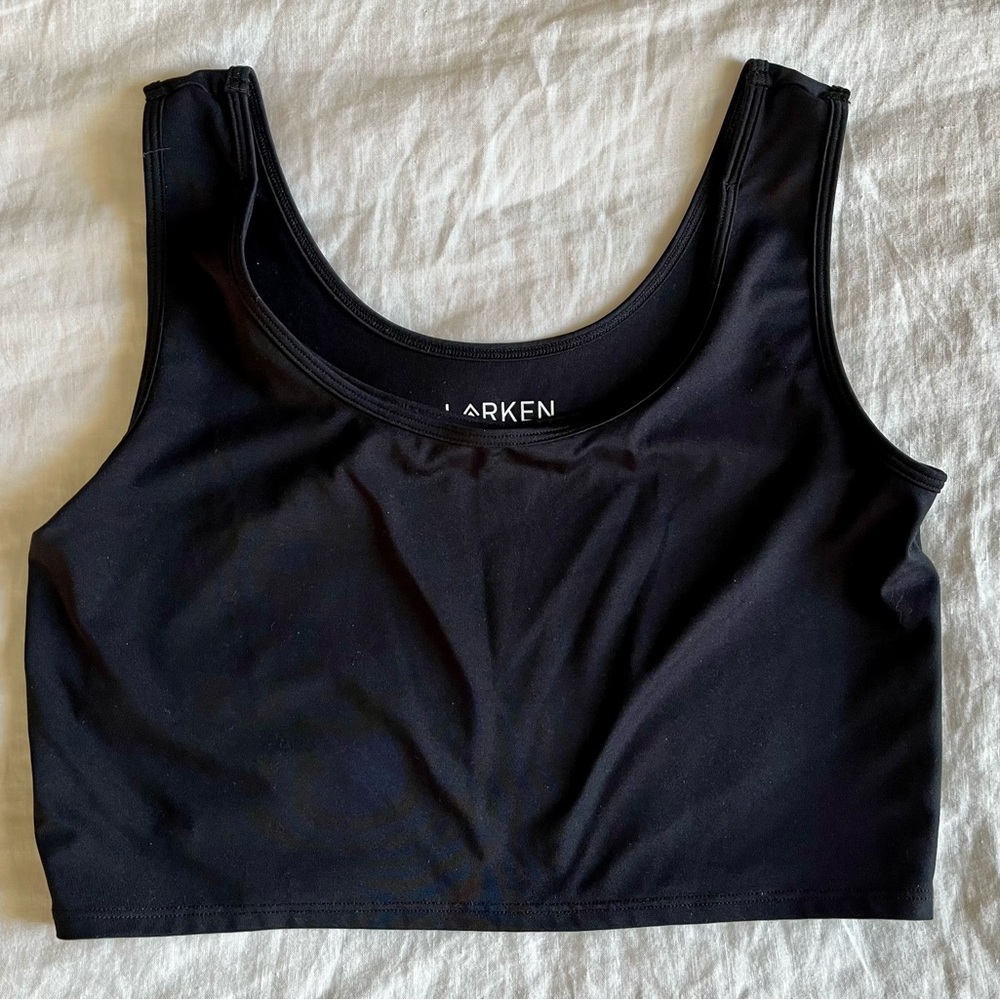 Larken X nursing & hands-free pumping bra, size large (black)